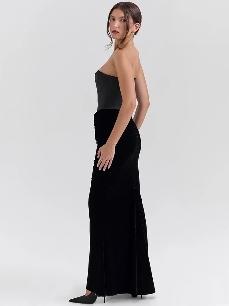 Vestido Preto Longo Eclipse Sensual