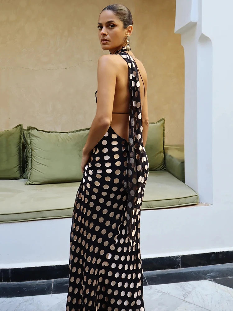 Vestido Preto Maxi Noite em Poá