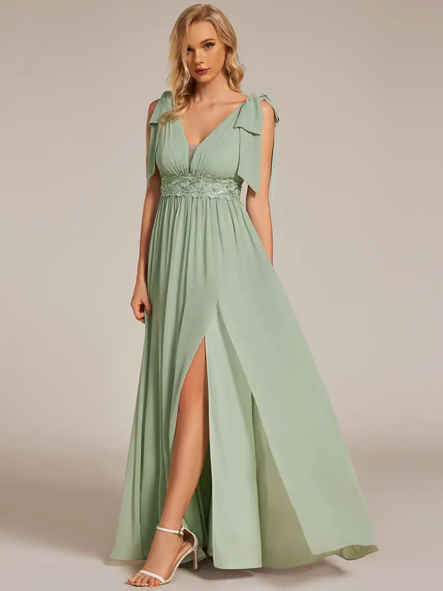 Vestido Verde Menta Longo Tarsila