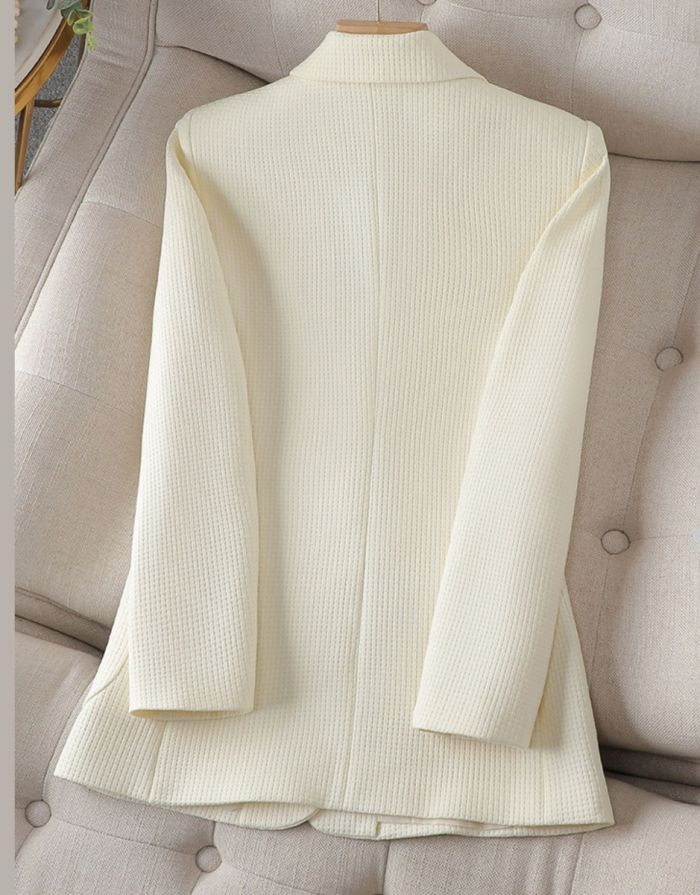 Blazer Bege Feminino Regular Standard