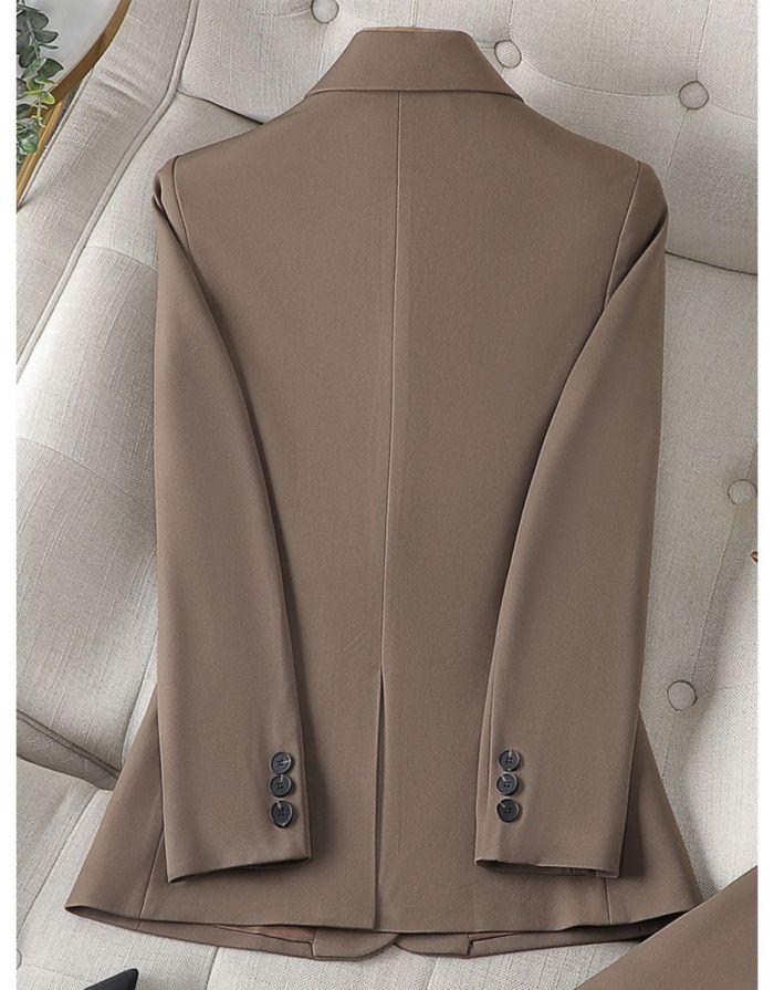 Blazer Coffee Feminino Botão Único 8512