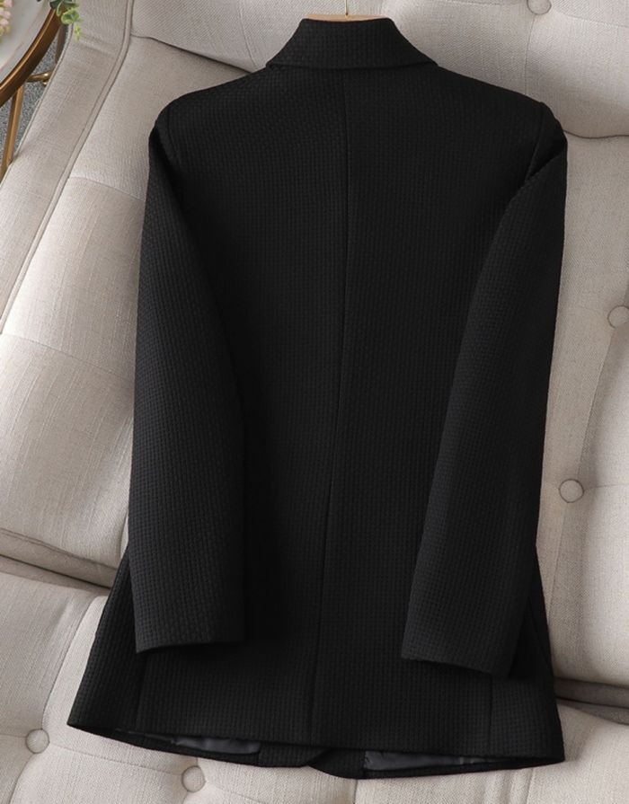 Blazer Preto Feminino Regular Standard