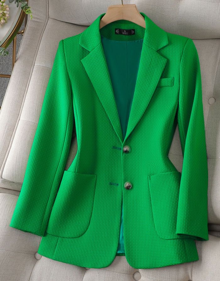 Blazer Verde Feminino Regular Standard