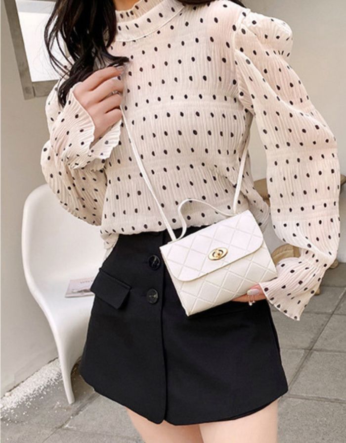 Bolsa Branca Feminina Pequena Luna Couro