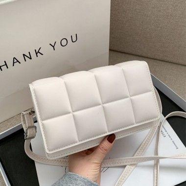 Bolsa Feminina Branca Tiracolo Pequena Barbara Couro