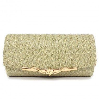 Bolsa Feminina Clutch Dourado Versatile