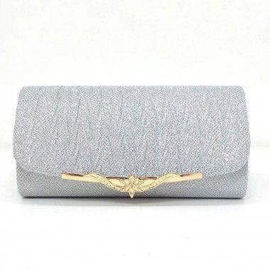 Bolsa Feminina Clutch Prata Versatile