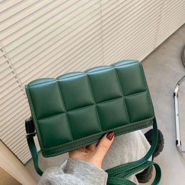 Bolsa Feminina Verde Tiracolo Pequena Barbara Couro