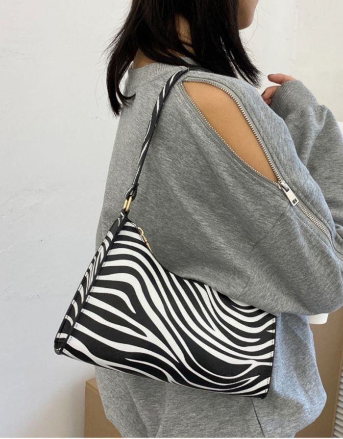 Bolsa Feminina Zebra Croco Retro