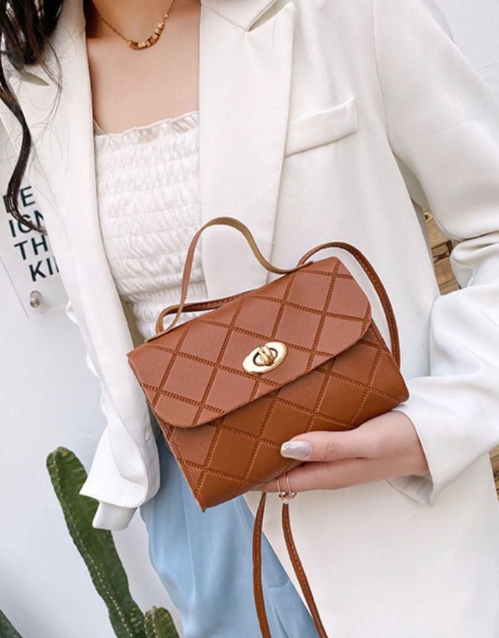 Bolsa Marrom Feminina Pequena Luna Couro