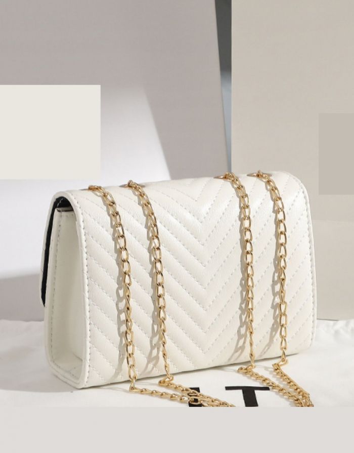 Bolsa Off White Feminina Pequena Tiracolo Matelassê