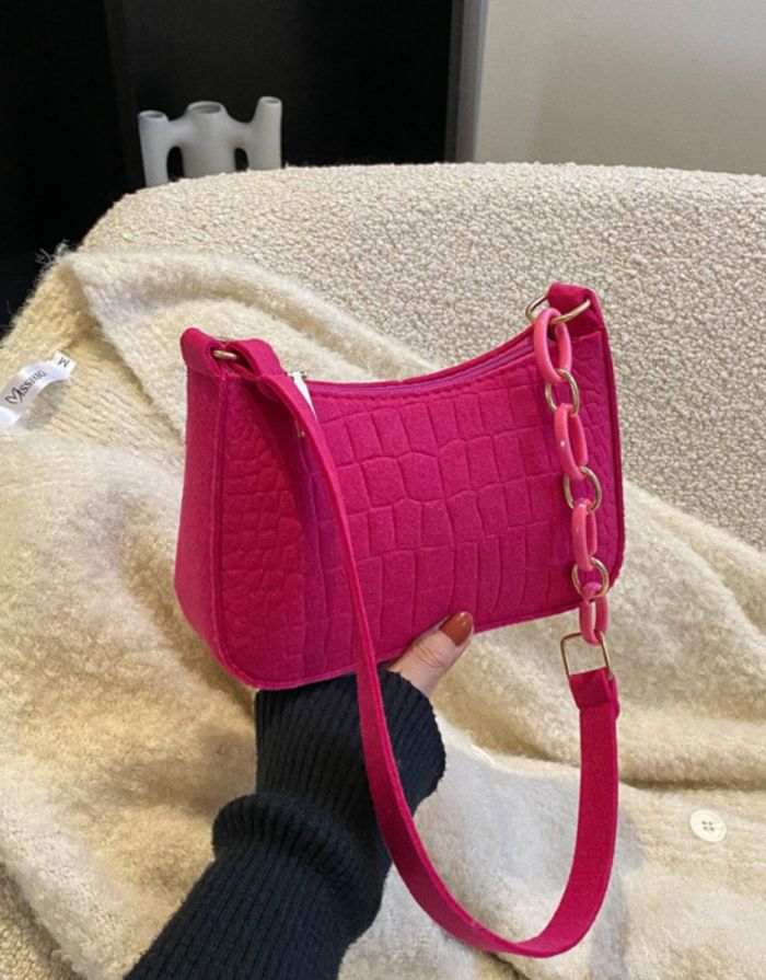 Bolsa Rose Feminina Textura Viena