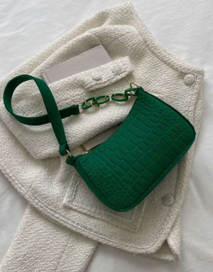 Bolsa Verde Feminina Textura Viena