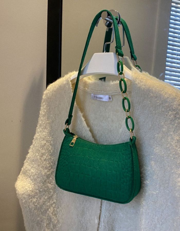 Bolsa Verde Feminina Textura Viena