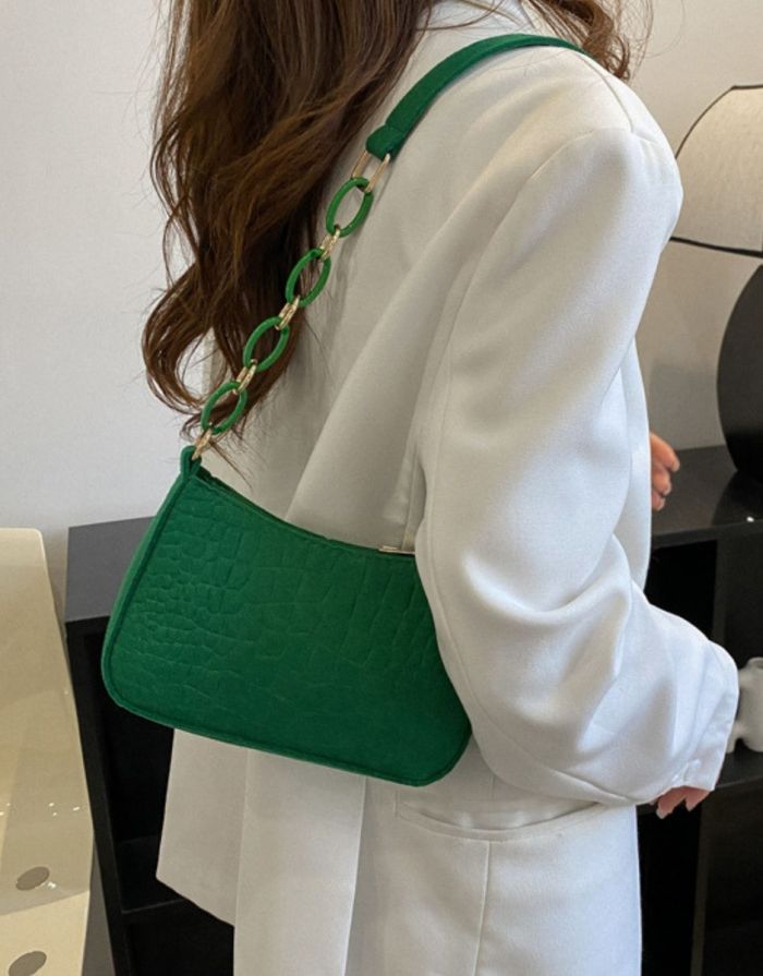 Bolsa Verde Feminina Textura Viena