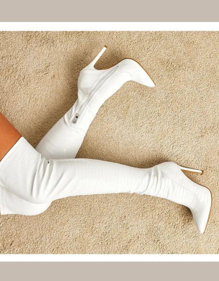 Bota Feminina Branca Heloísa