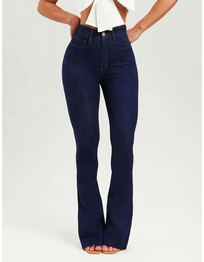 Calça Jeans Azul Marinho Feminina Bootcut