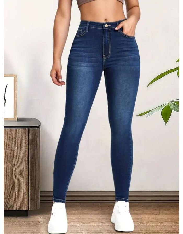 Calça Jeans Azul Marinho Feminina Slim