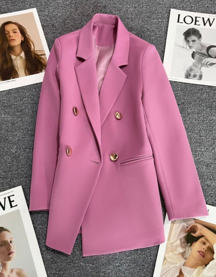 Blazer Pink Feminino Casual Gisa