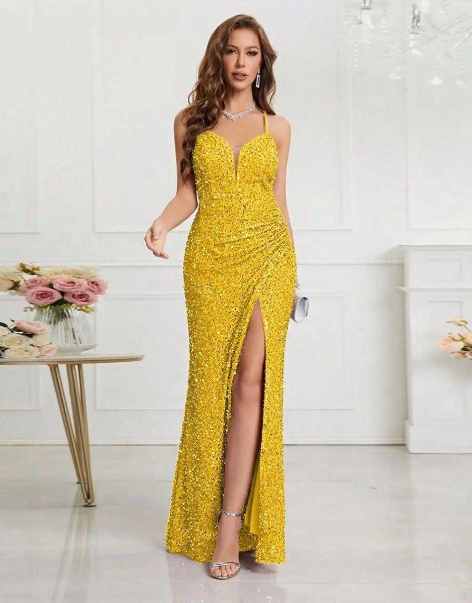 Vestido Amarelo Longo Louise