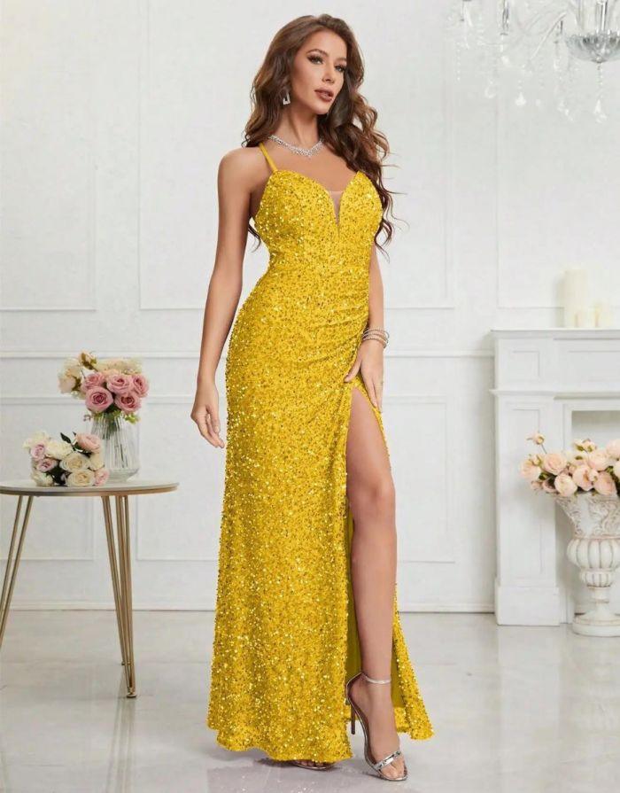 Vestido Amarelo Longo Louise