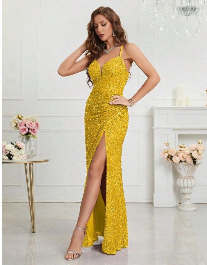 Vestido Amarelo Longo Louise