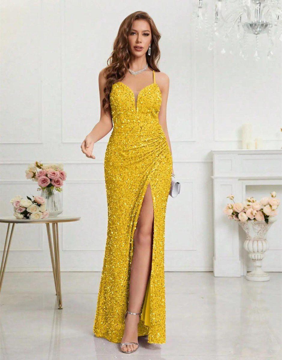 Vestido Amarelo Longo Louise