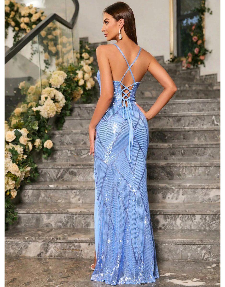 Vestido Azul Claro Longo Julieta