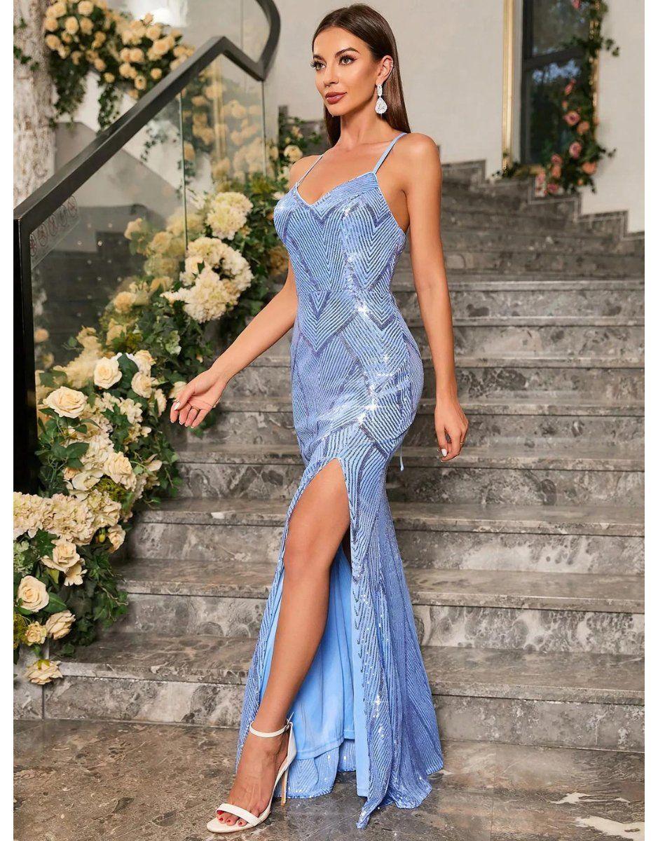 Vestido Azul Claro Longo Julieta