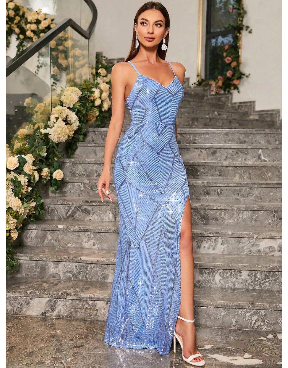 Vestido Azul Claro Longo Julieta