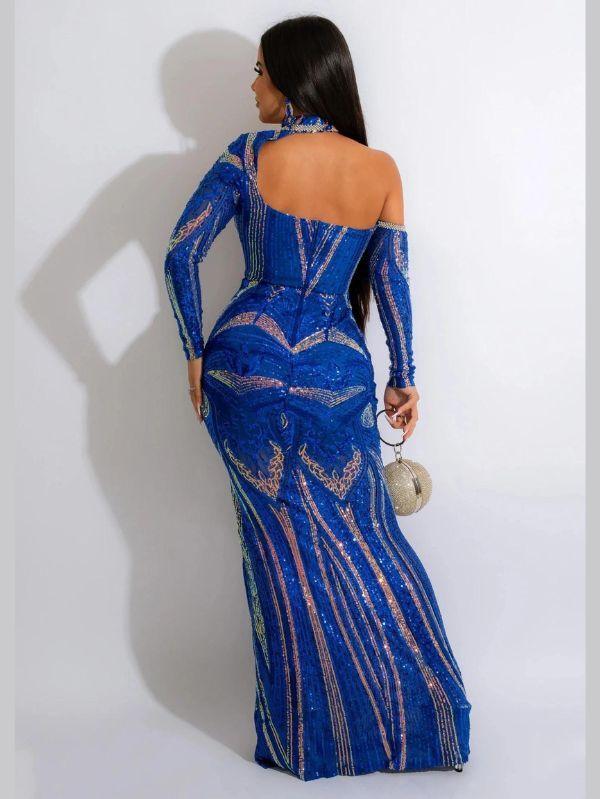 Vestido Azul Longo Ana Vitória