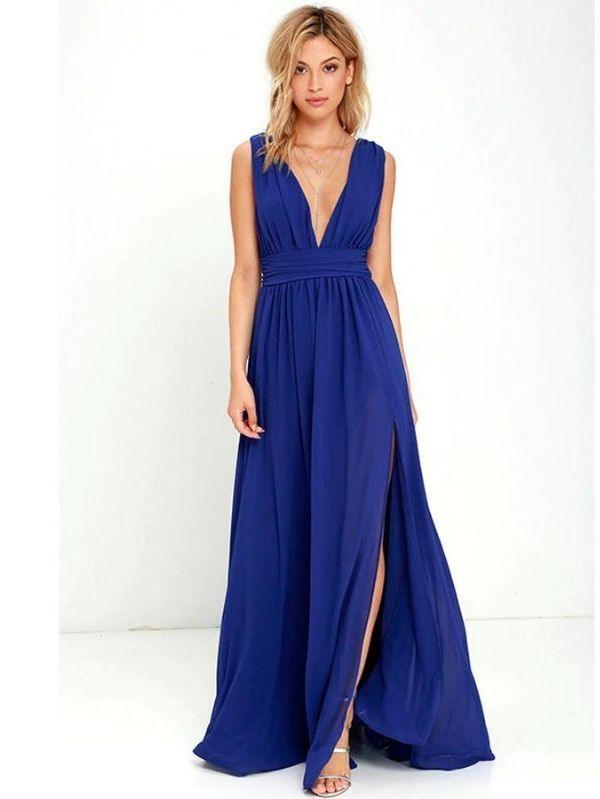 Vestido Longo Azul Lara