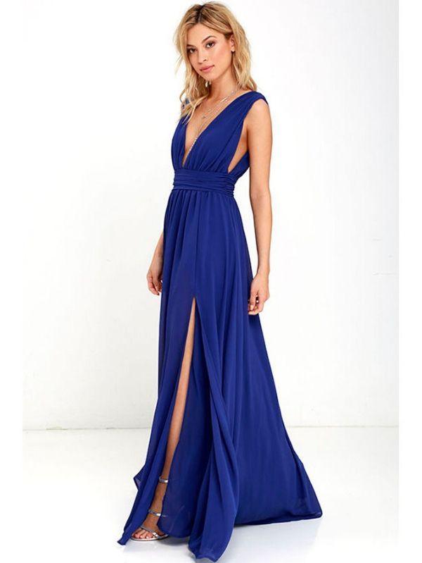 Vestido Longo Azul Lara