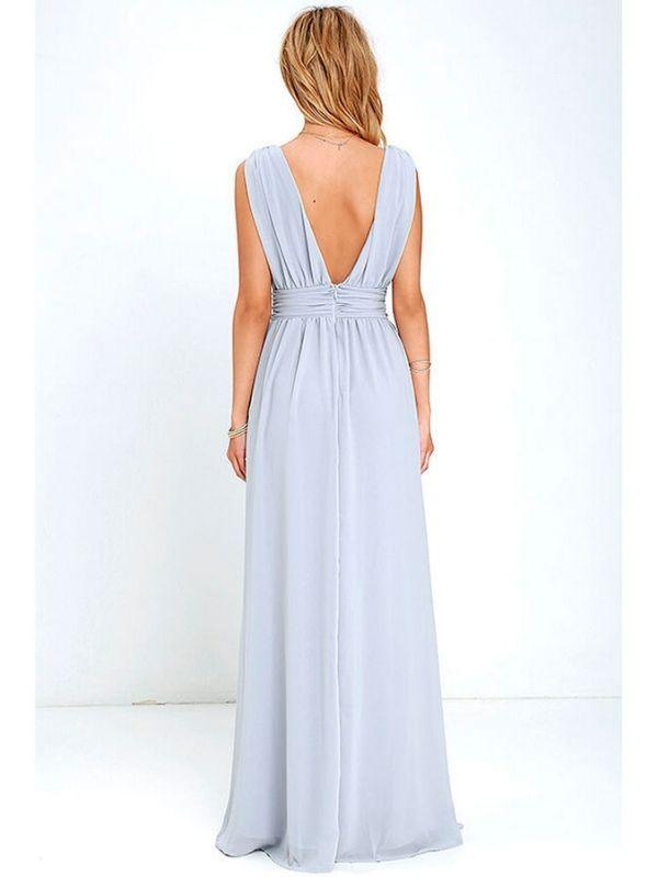 Vestido Longo Cinza Lara