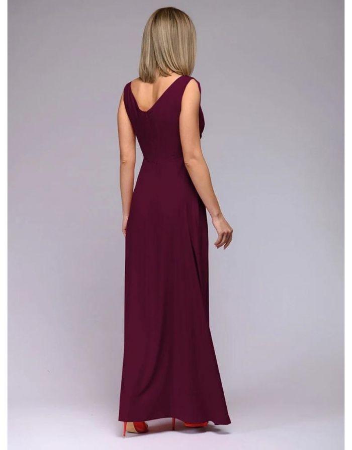 Vestido Longo de Fenda Cintura Alta