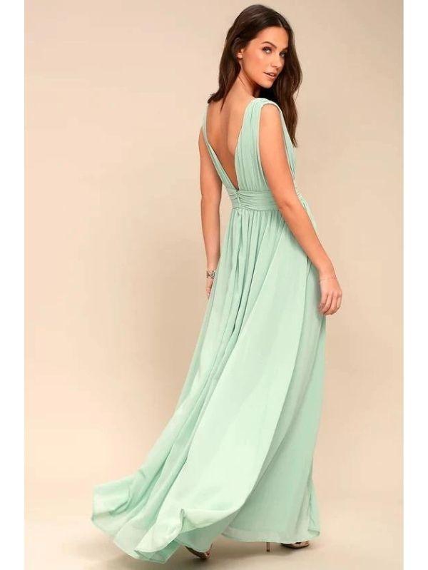 Vestido Longo Verde Claro Lara