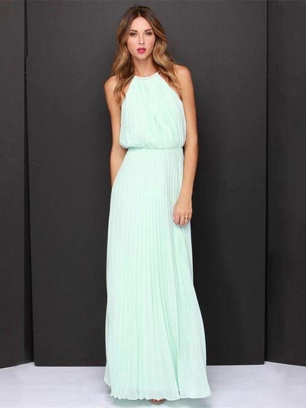 Vestido Longo Verde Claro Larissa