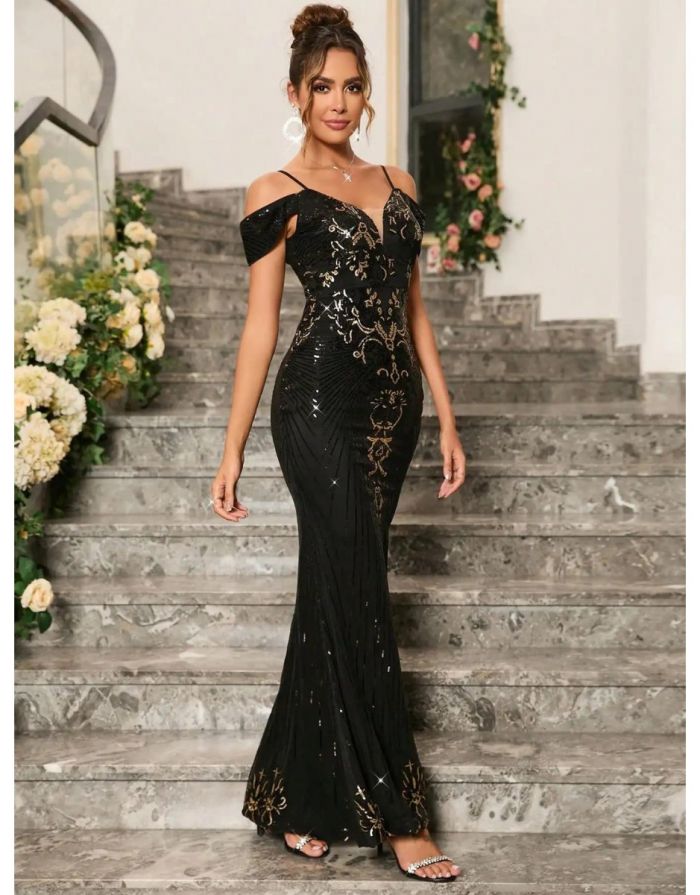 Vestido Preto Longo Ava