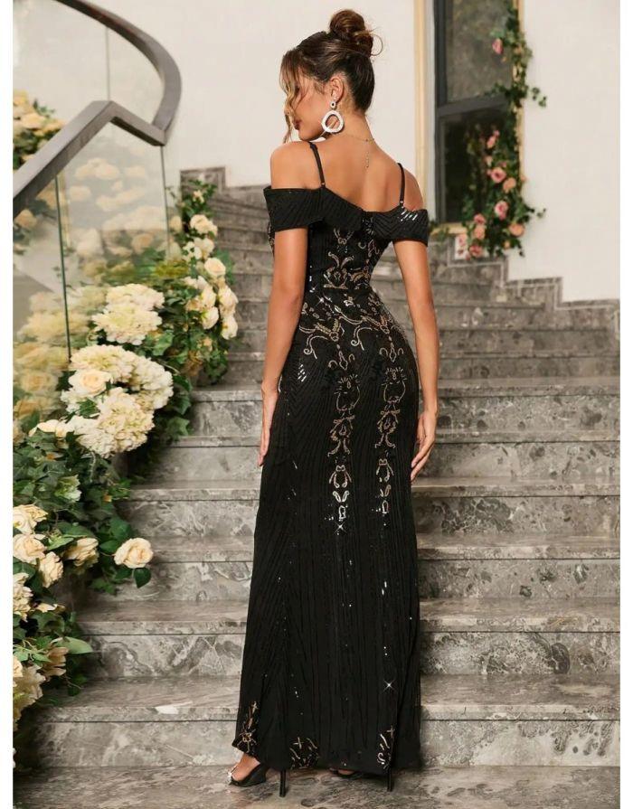 Vestido Preto Longo Ava