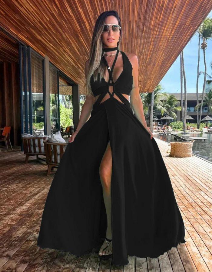 Vestido Preto Longo Giuliana