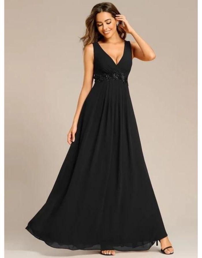 Vestido Preto Longo Luísa