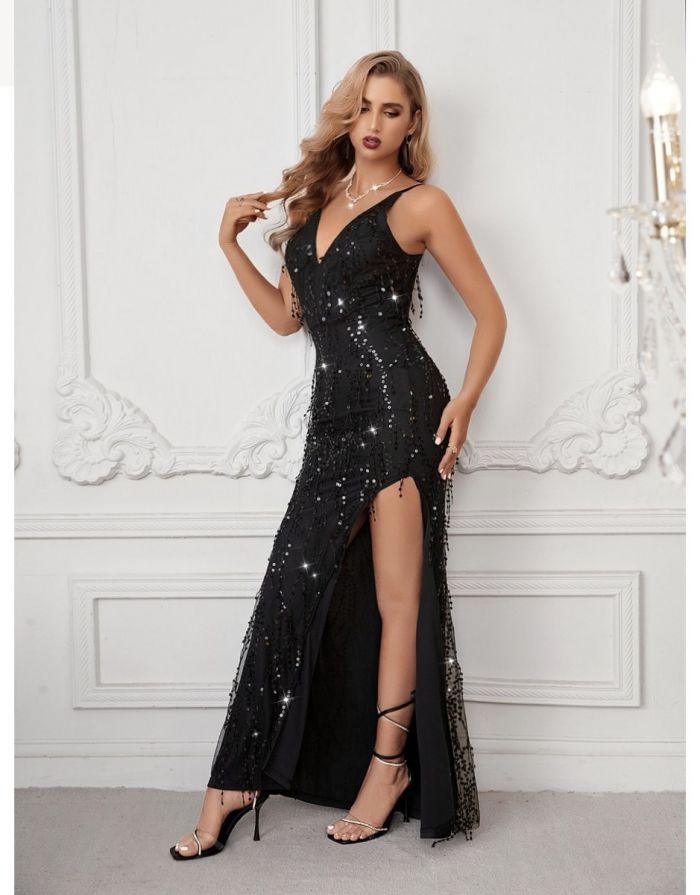 Vestido Preto Longo Lumar