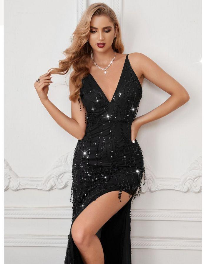 Vestido Preto Longo Lumar