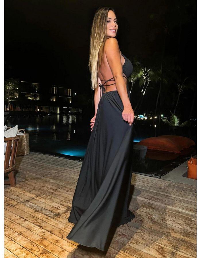 Vestido Preto Longo Quitéria