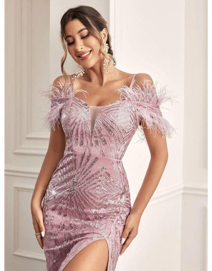 Vestido Rosa Longo Diya