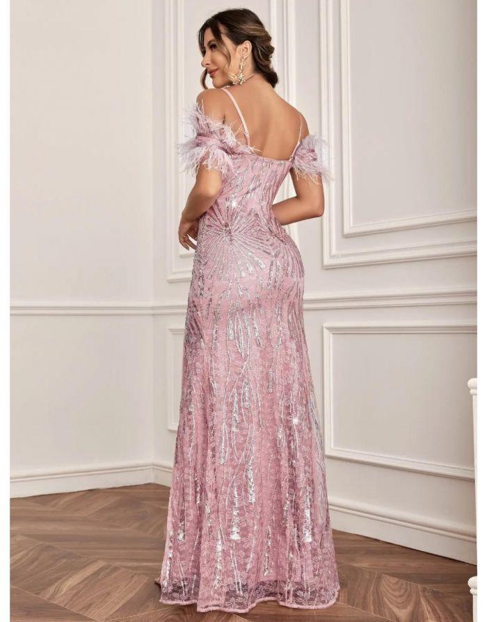 Vestido Rosa Longo Diya