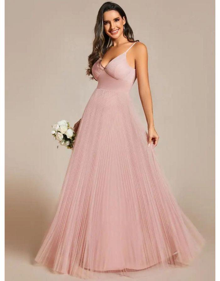 Vestido Rosa Longo Dominique