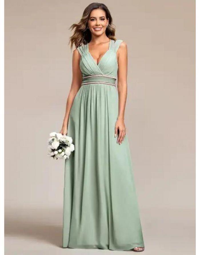 Vestido Verde Menta Longo Camile