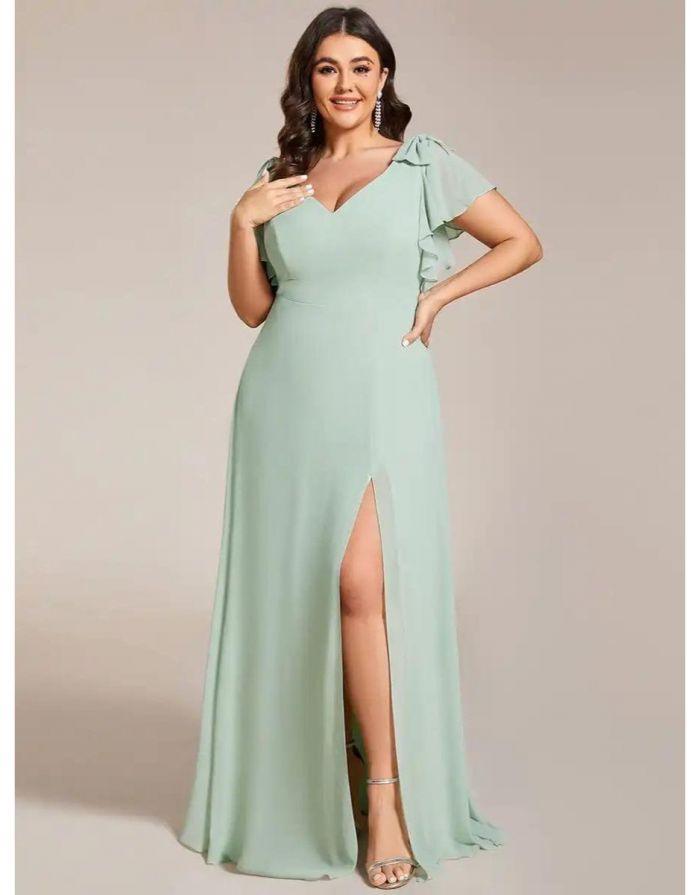 Vestido Verde Menta Longo Heloísa