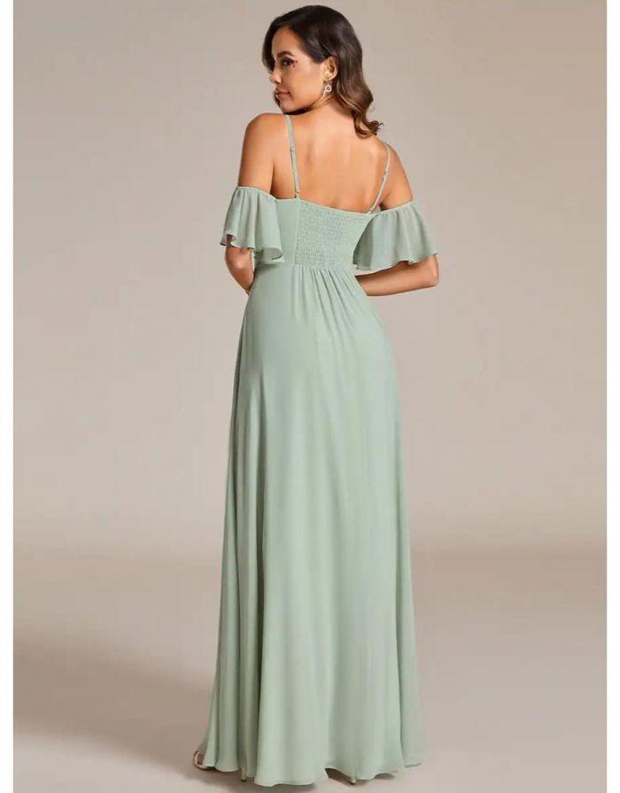 Vestido Verde Menta Longo Micaela